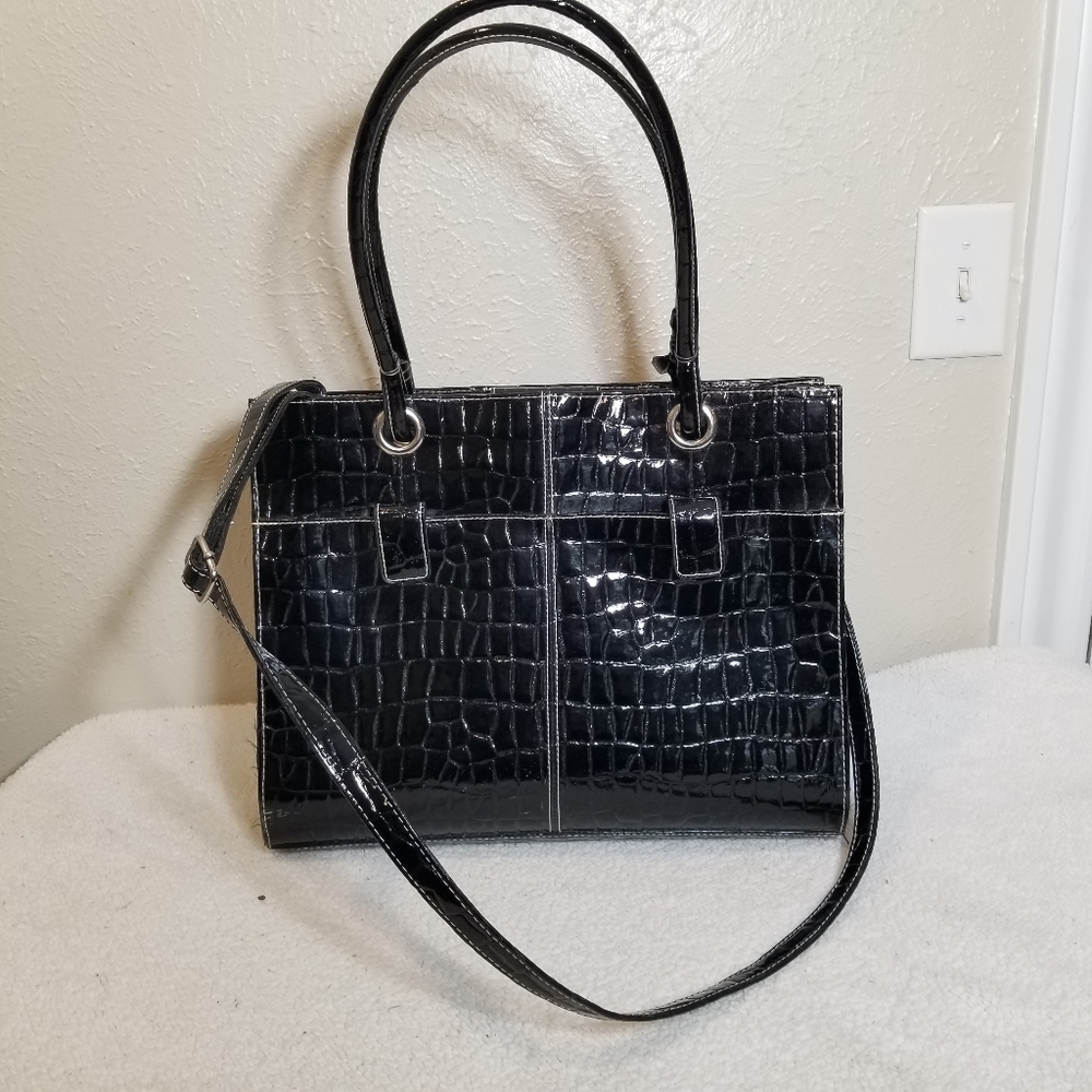 Wilson’s Leather Embossed Business Crossbody Tote